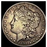 1891-CC Silver Morgan Dollar NEARLY  UNCIRCULATED