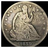 1859 Seated Liberty Half Dollar NICELY  CIRCULATE