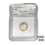 1916 Barber Dime ICG AU58