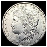 1897-S Silver Morgan Dollar CHOICE AU