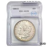 1889-O Morgan Silver Dollar ICG AU58