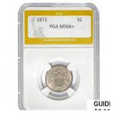 1872 Shield Nickel PGA MS66+