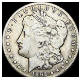 1892-CC Silver Morgan Dollar LIGHTLY  CIRCULATED