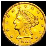 1905 Liberty Head Gold Quarter Eagle $2.50  CHOIC