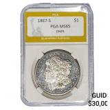 1887-S Morgan Silver Dollar PGA MS65 DMPL