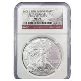 2011 Silver Eagle NGC MS70