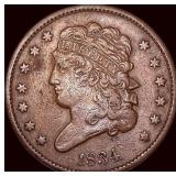 1834 Copper Half Cent CLOSELY UNCIRCULATED