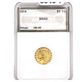 1914 $2.50 Gold Quarter Eagle NGS MS65
