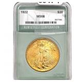 1922 $20 Gold Double Eagle NTC MS66