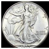 1939-D Silver Half Dollar Walking Liberty  UNCIRC
