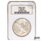 1923 Silver Peace Dollar NGC MS64