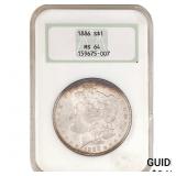 1886 Morgan Silver Dollar NGC MS64