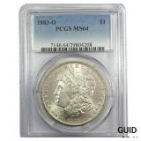 1883-O Morgan Silver Dollar PCGS MS64