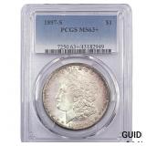 1897-S Morgan Silver Dollar PCGS MS63+