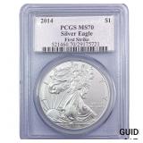 2014 Silver Eagle PCGS MS70