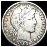 1909-O Barber Half Dollar LIGHTLY CIRCULATED