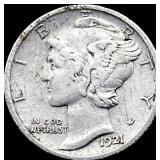 1921-D Silver Mercury Dime NEARLY UNCIRCULATED