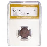 1914-D Wheat Cent PGA XF45