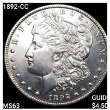 1892-CC Morgan Silver Dollar CHOICE BU