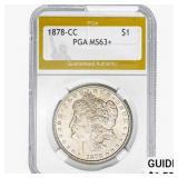 1878-CC Morgan Silver Dollar PGA MS63+