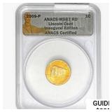 2009-P Lincoln Cent Inaugural ANACS MS67 RD