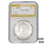 1904-O Morgan Silver Dollar PGA MS65