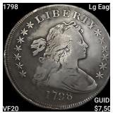 1798 Lg Eagle Draped Bust Dollar LIGHTLY CIRC