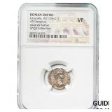 Roman Caracalla, AD 198-217 Silver Denarius NGC