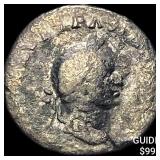 69-79 AD Roman Vespasian Silver Denarius NEARLY UN
