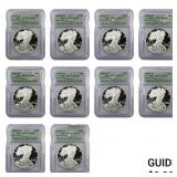 [10 Coins] 2003-W Silver Eagle ICG PR70 DCAM