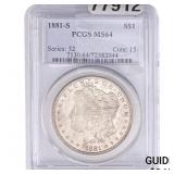 1881-S Morgan Silver Dollar PCGS MS64