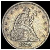 1875 Silver Twenty Cents NEARLY UNCIRCULATED
