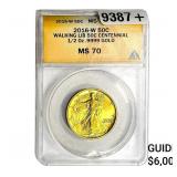 2016-W Walking Liberty 50C Centennial 1/2oz Gold