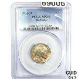 1938-D Buffalo Nickel PCGS MS66
