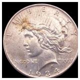 1934 Peace Silver Dollar CLOSELY UNCIRCULATED