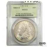 1883-O Morgan Silver Dollar PCGS MS63
