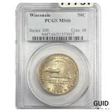 1936 Wisconsin Half Dollar PCGS MS66