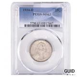 1934-D Washington Silver Quarter PCGS MS63
