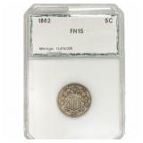 1882 Shield Nickel PCI FN15