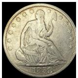 1858 Seated Liberty Half Dollar LIGHTLY  CIRCULAT