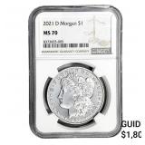 2021-D Morgan Silver Dollar NGC MS70