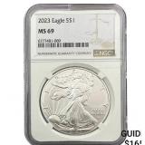 2023 Silver Eagle NGC MS69