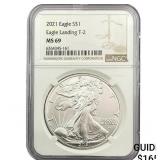 2021 Silver Eagle NGC MS69