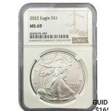 2022 Silver Eagle NGC MS69