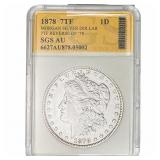 1878 7TF Rev 78 Morgan Silver Dollar SGS AU