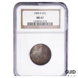 1950-D Washington Silver Quarter NGC MS67