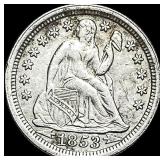 1853 Seated Liberty Dime NEARLY UNCIRCULATED