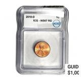 2010-D Lincoln Shield 1C ICG MS67 RD