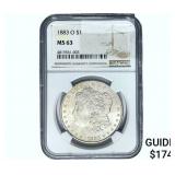 1883-O Morgan Silver Dollar NGC MS63
