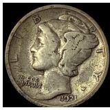 1921 Silver Mercury Dime LIGHTLY CIRCULATED